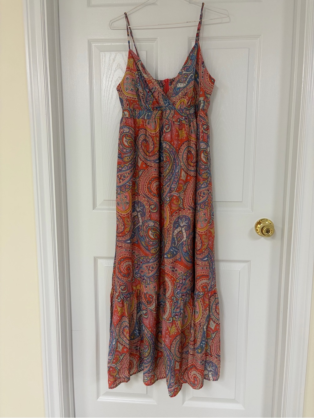 Molly Bracken Orange Paisley Maxi Dress